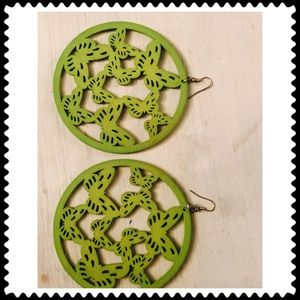 Handmade wood earrings